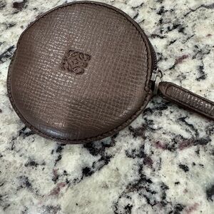 Loewe Dark Brown Leather Coin Pouch